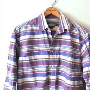 Retro Woolrich Colorful Striped Button Up Shirt